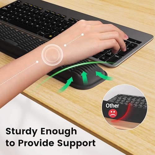 Black Memory Foam TKL Keyboard Wrist Rest I35274