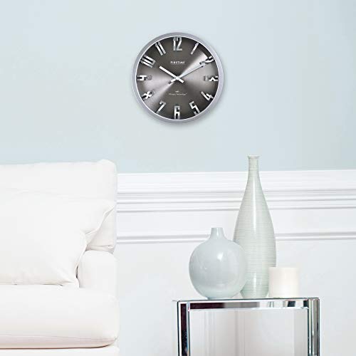 Silver 10 x 2 x 10 Wall Clock P20874