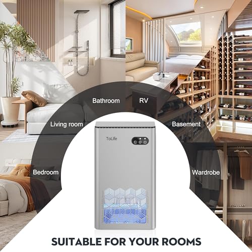 95 OZ Water Tank Dehumidifier with Auto Shut Off, Grey R73026