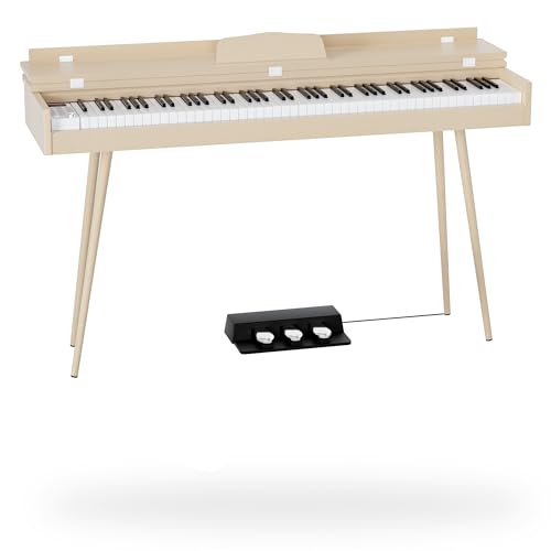 88-Key Weighted Digital Piano with 3 Pedal and Bench, Black C8514