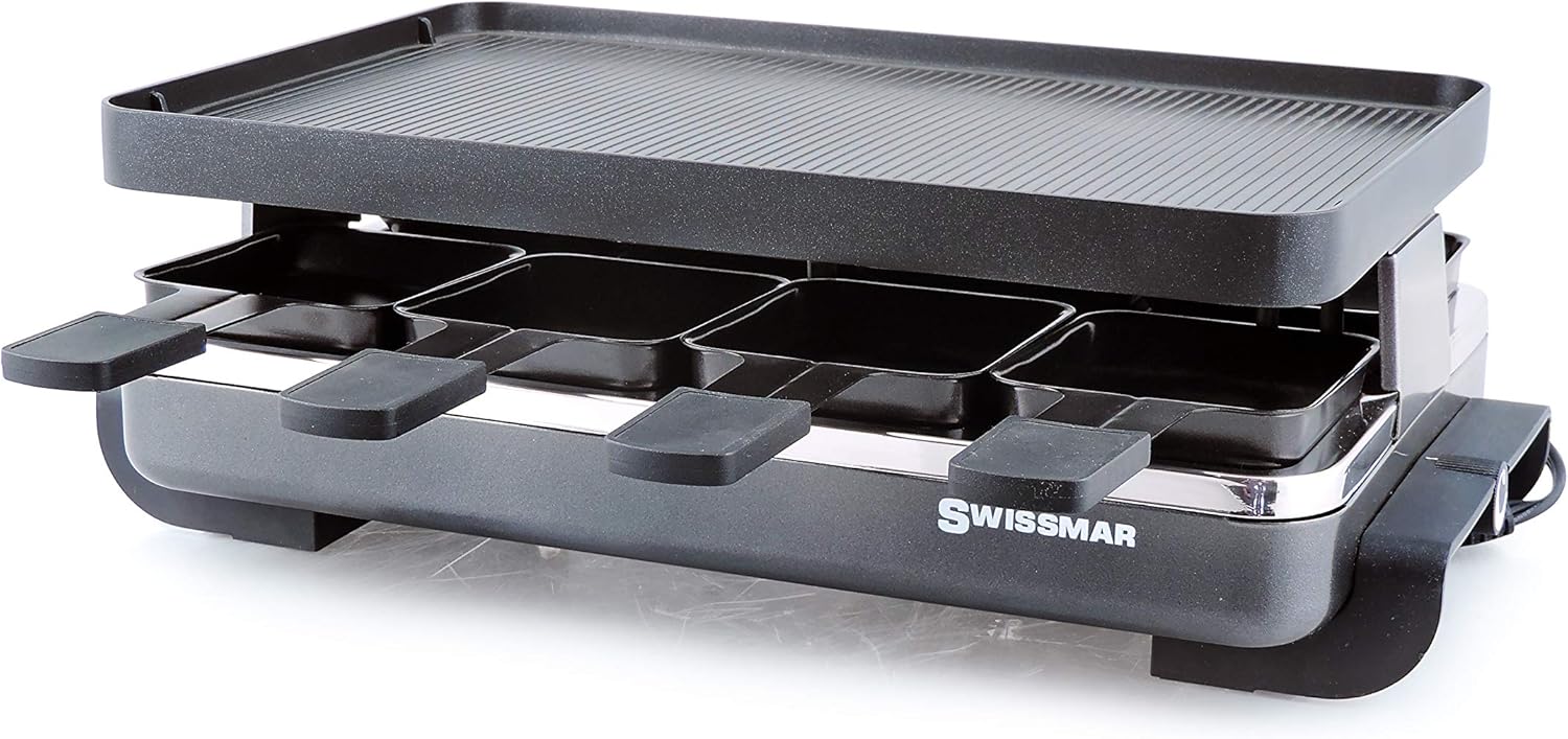 8 Person Anthracite Raclette with Cast Aluminum Grill Plate B843312
