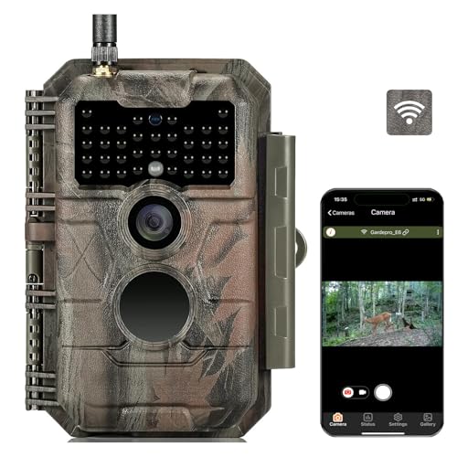 Trail Camera WiFi 48MP 1296P No Glow Night Vision Motion Activated Waterproof Camo A202365