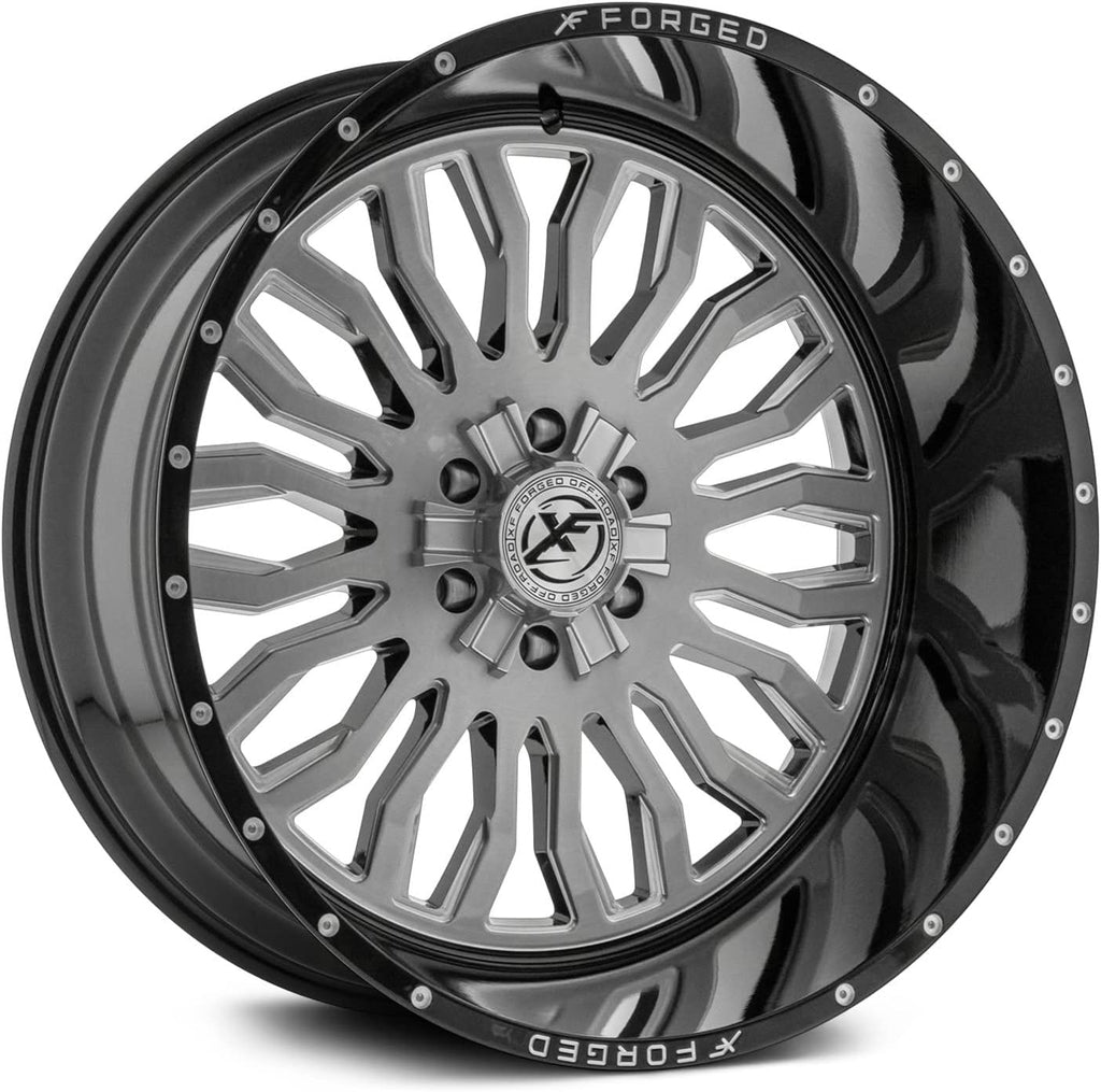 Milled Brushed with Black Lip 20x9 Wheel P789