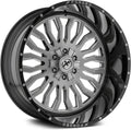Milled Brushed with Black Lip 20x9 Wheel P789