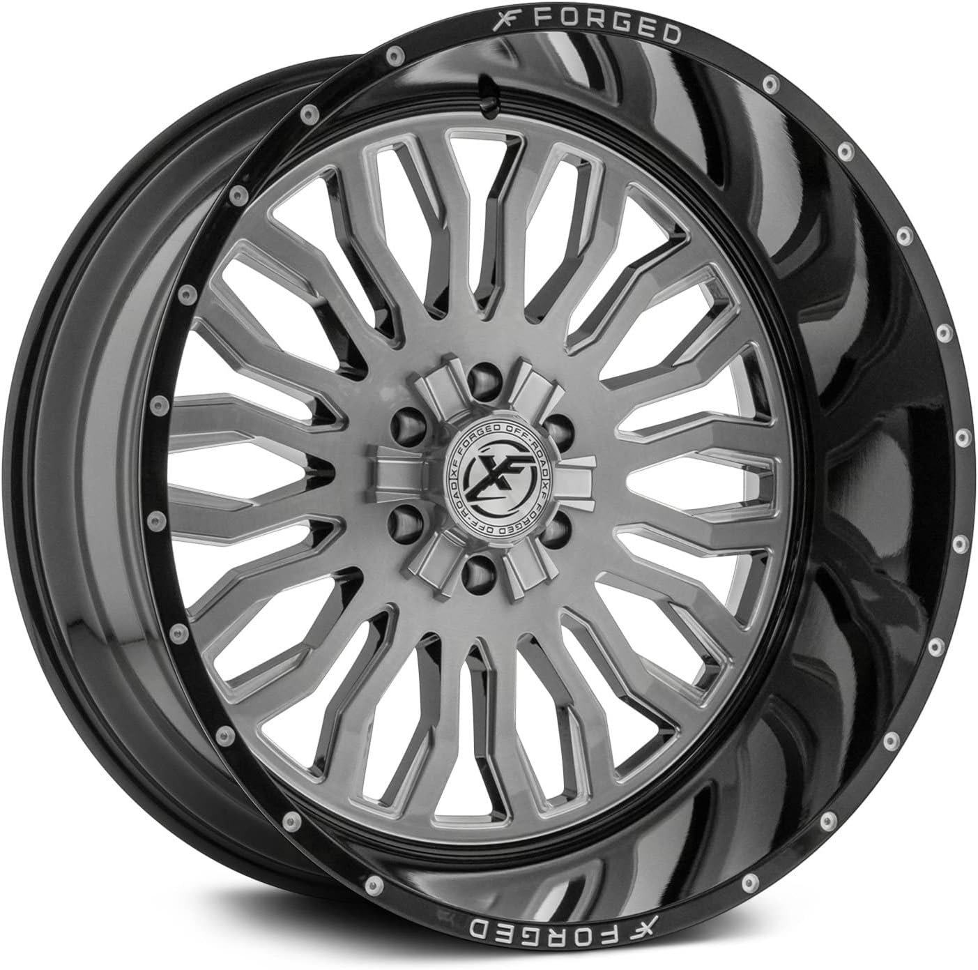 Milled Brushed with Black Lip 20x9 Wheel P789