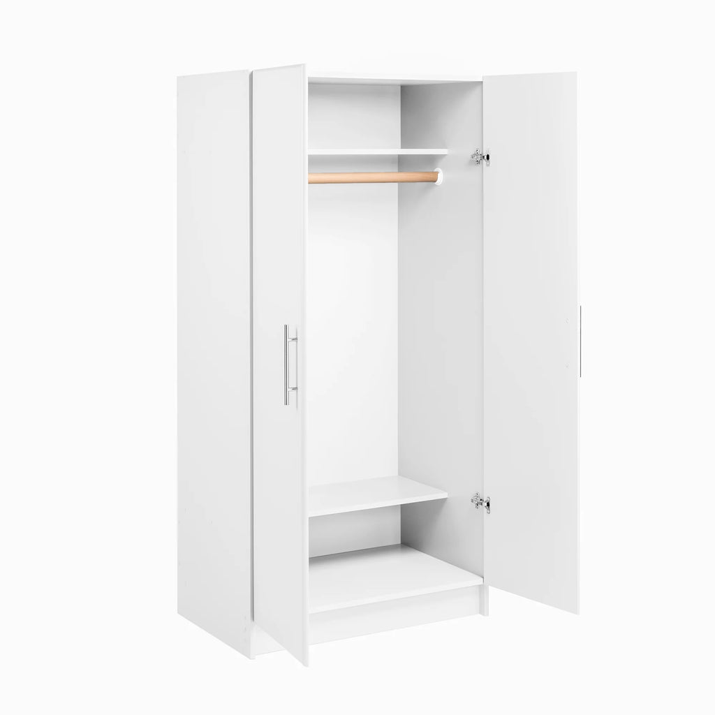 White Wardrobe Closet with Hanging Rail Z2575