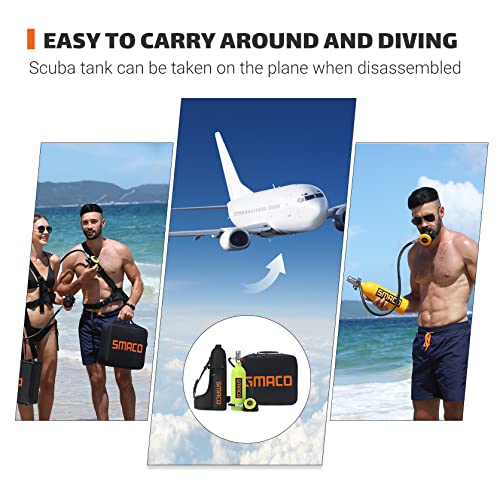 Mini Scuba Tank 1.0L Capacity Portable Diving Gear Emergency Backup Diving Tank R530