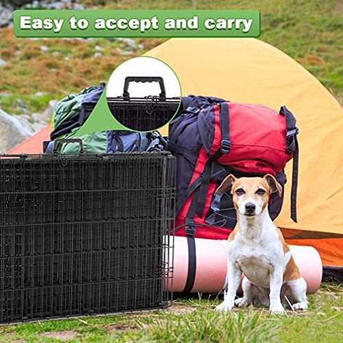 24,30,36,42,48 Inch Folding Metal Wire Dog Crate with Double-Door A7847
