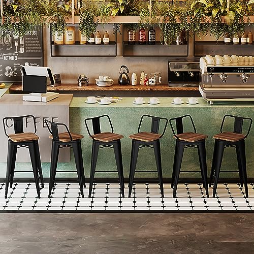 30 Inch Set of 4 Swivel Counter Height Metal Bar Stools Q2021