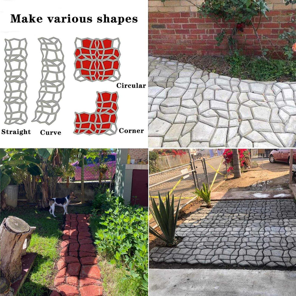 Reusable Concrete Molds Path Maker Stepping Stone Paver Cement Molds S14747