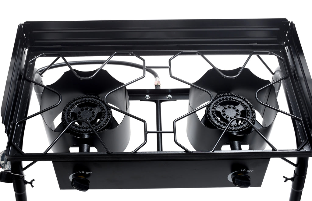 200,000 BTU LP Gas 2 Burner Cooktop Stove with Regulator Hose K75431
