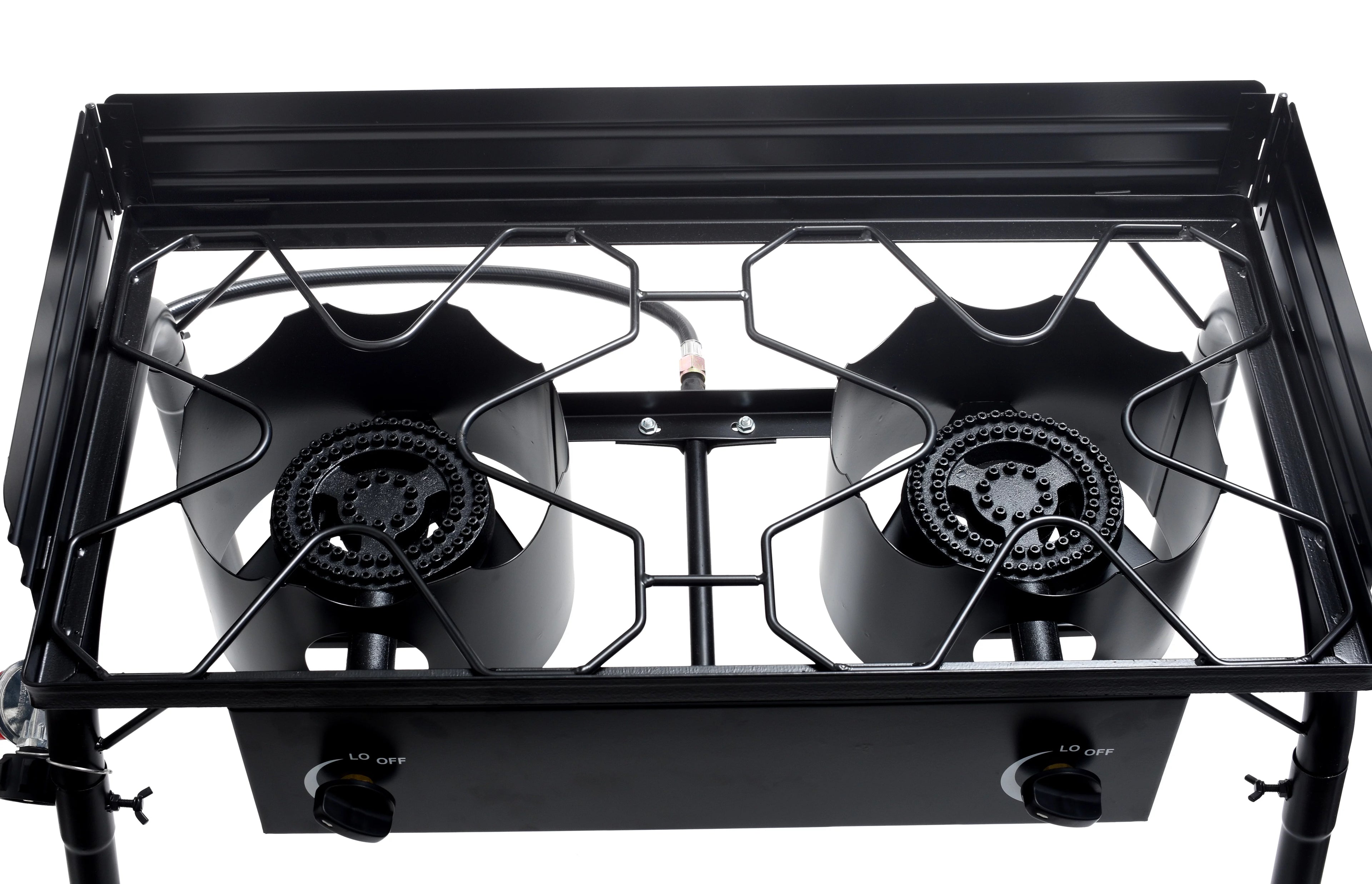 200,000 BTU LP Gas 2 Burner Cooktop Stove with Regulator Hose K75431