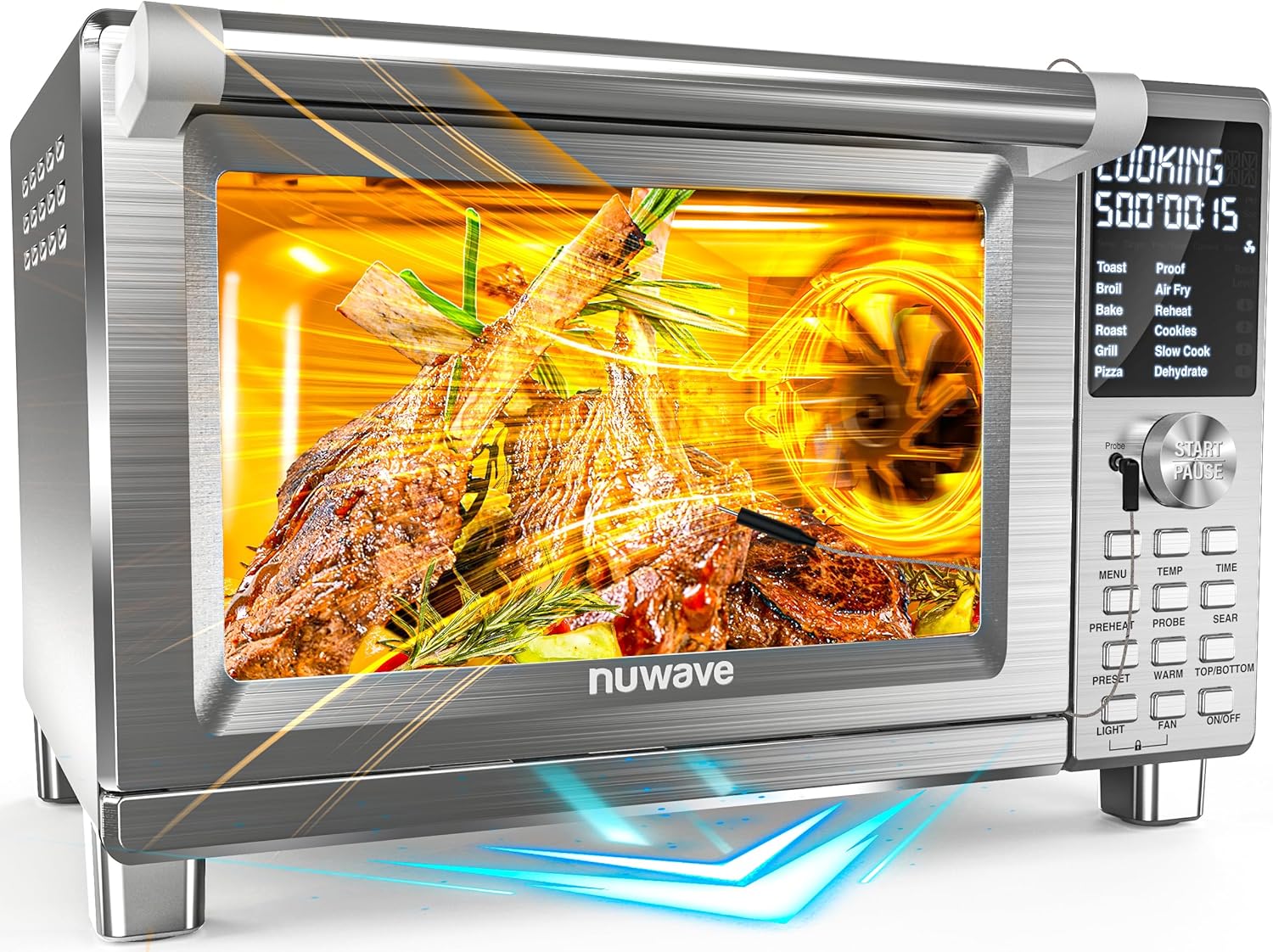 Stainless Steel Air Fryer Toaster Oven with Grill Combo, 30QT K160974