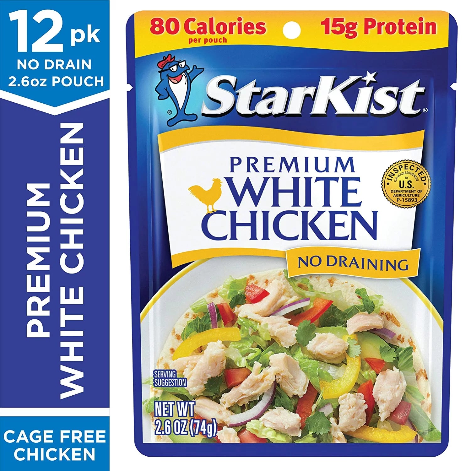 2.6 oz Pouch Pack of 12 White Chicken C2973
