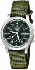 Green Canvas Stainless Steel Automatic Watch B1053