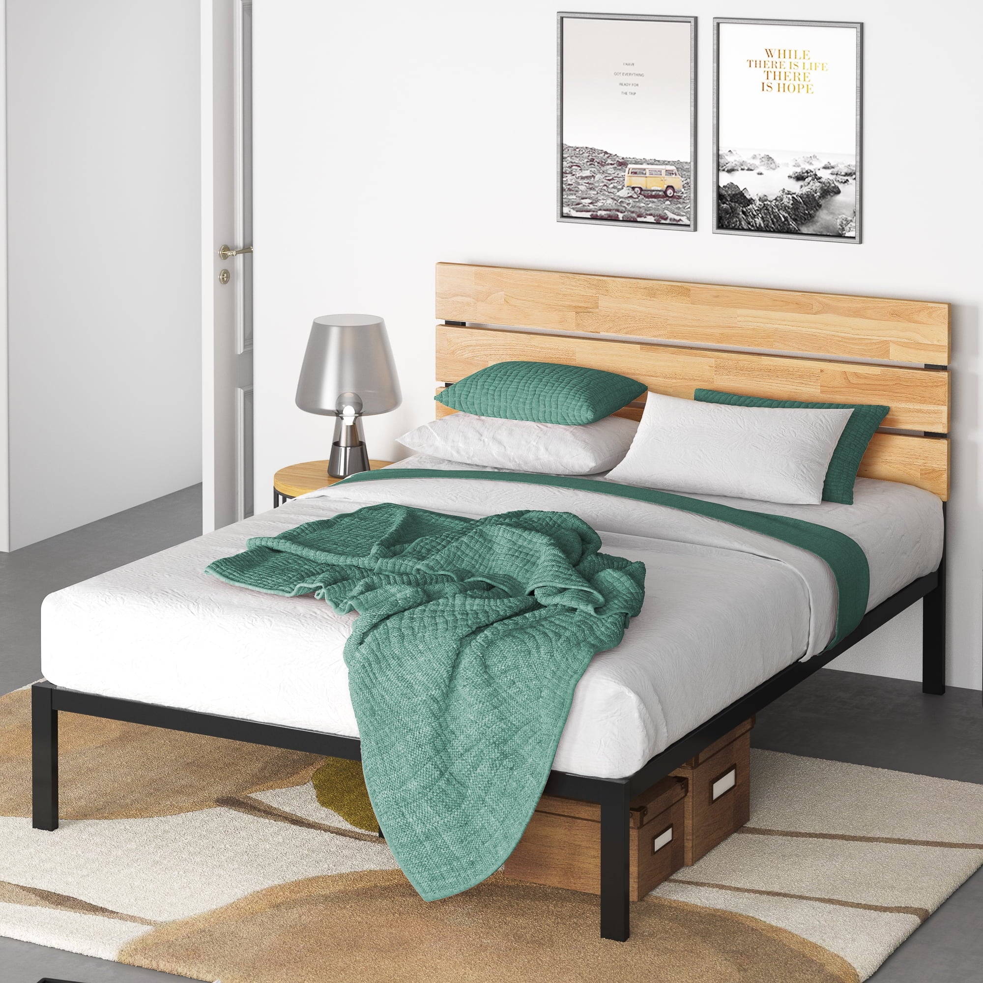 Queen Metal Platform Bed Frame A14268