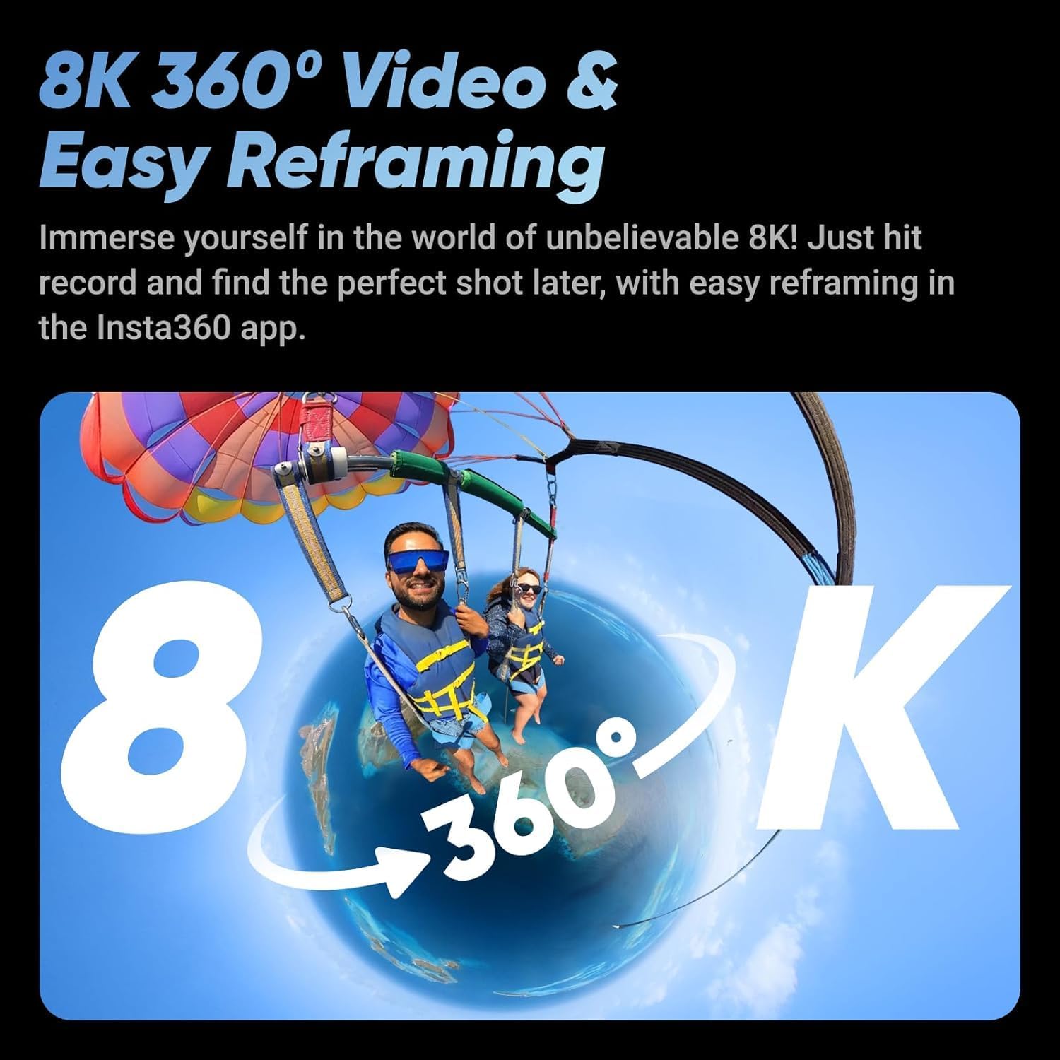 Waterproof 8K 360 Action Helmet Camera with Removable Lens Guards M357640