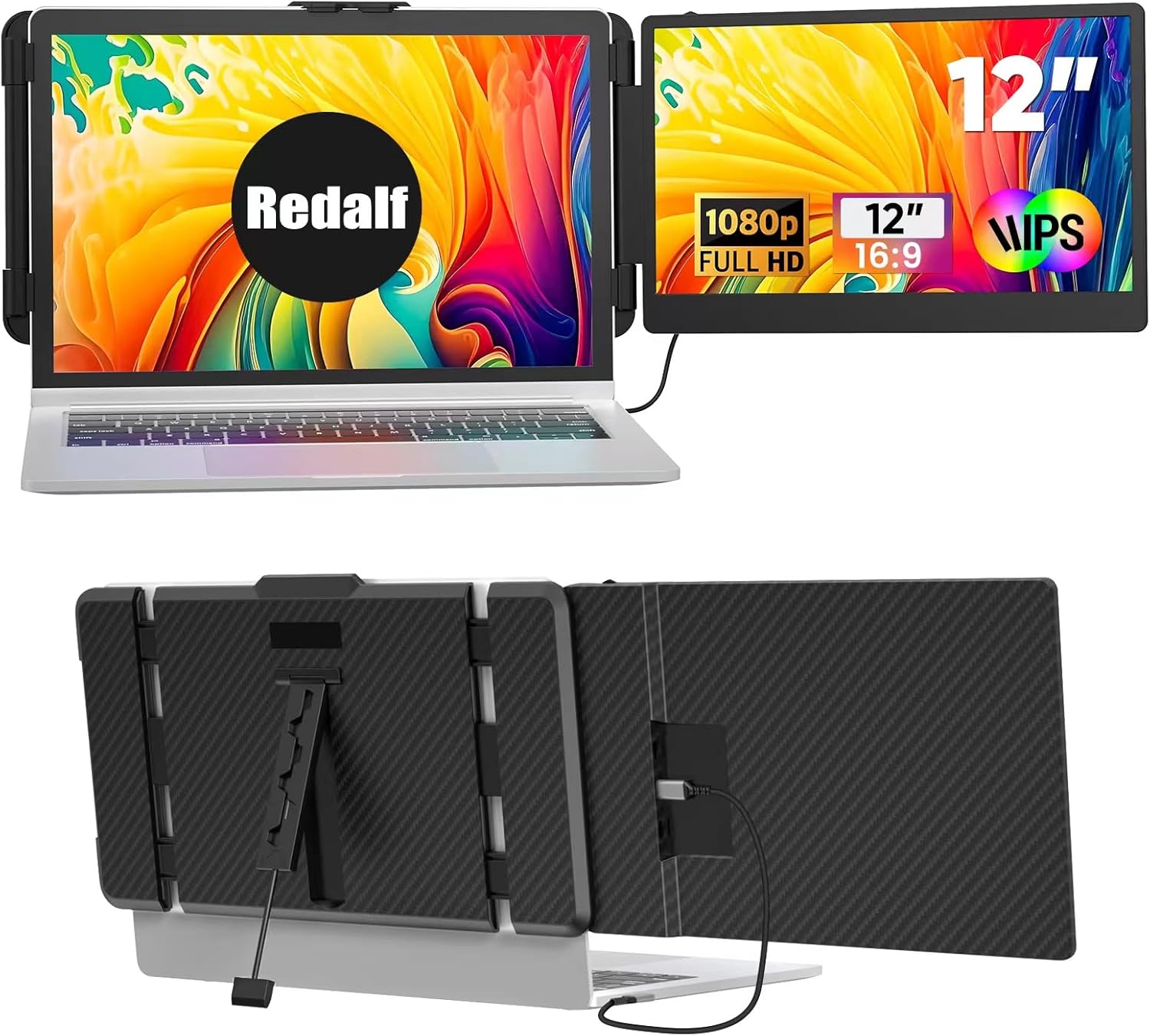 12" 1080P FHD IPS Foldable Portable Monitor Y719
