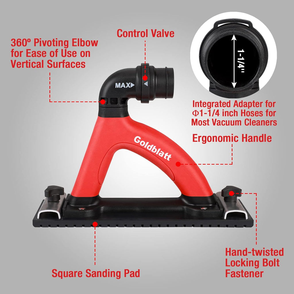 Dust Free Hand Sander with 6.5ft Hose E70531