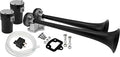 Black 12v Train Horn Kit with Dual Air Compressor and 2 Trumpets A684