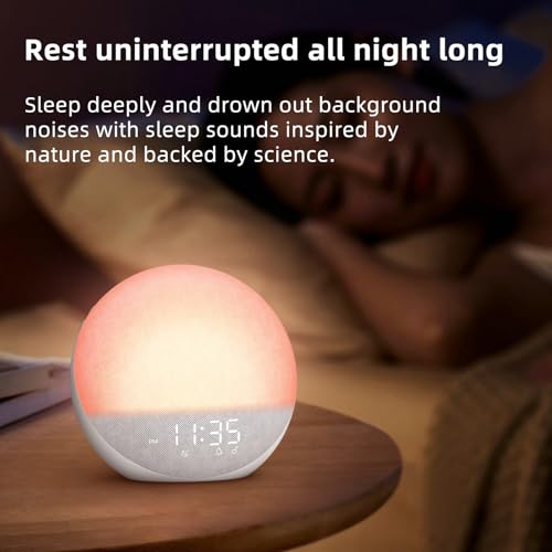 White Noise Machine Alarm Clock with Bluetooth Speaker P749001