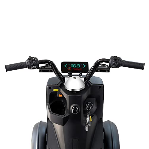 Heavy Duty 4-Wheel 3 Speed Electric Mobility Scooter with Rear Lockbox & Adjustable Seat G3295