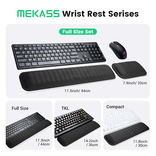 Black Memory Foam TKL Keyboard Wrist Rest I35274