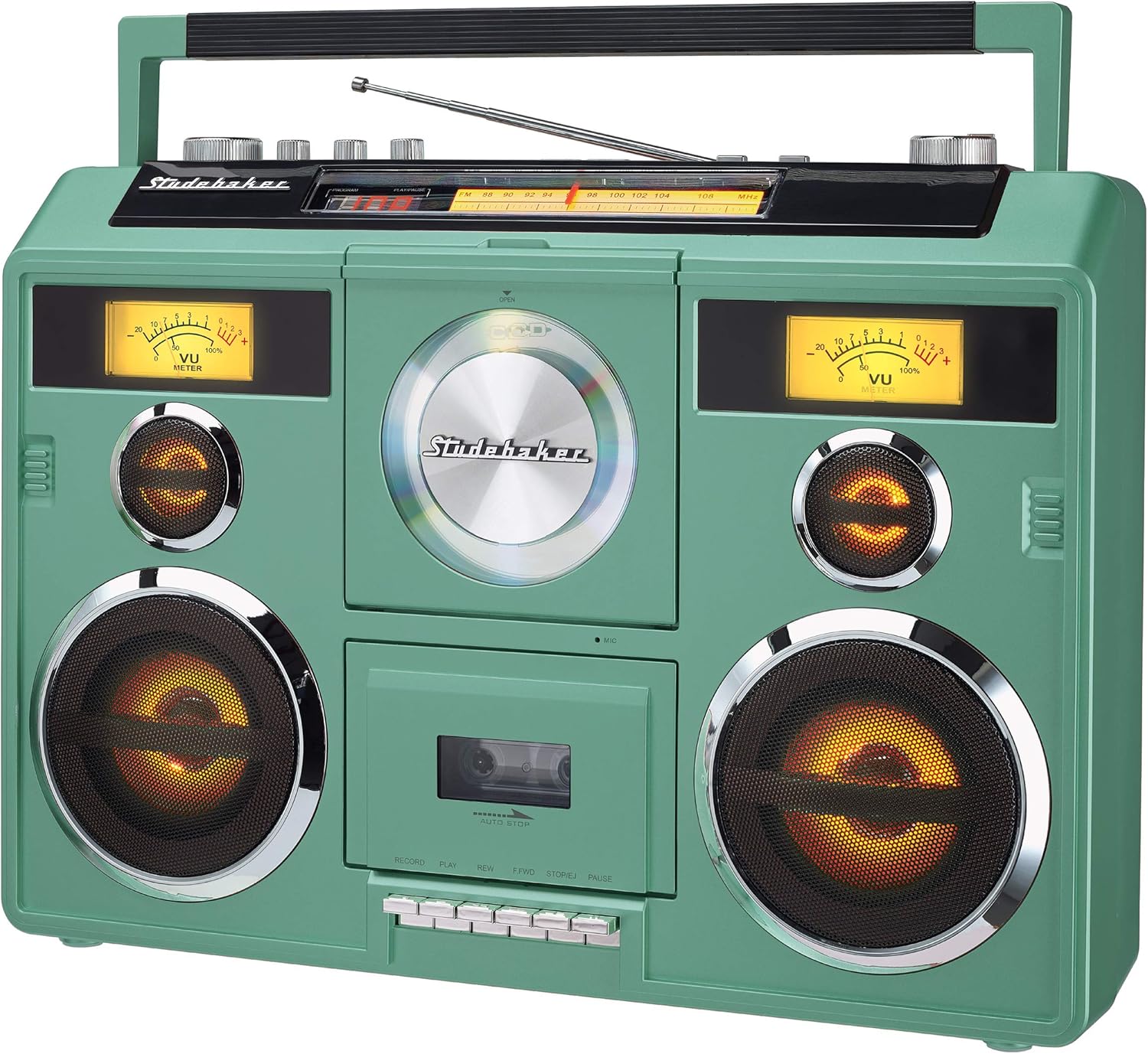 Teal Portable Stereo Boombox with Bluetooth M318421