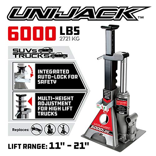3 Ton 6000 Pound Capacity Bottle Jack and Jack Stands U392391