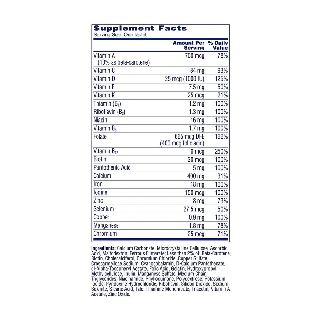 100 count Multivitamin Tablets N864