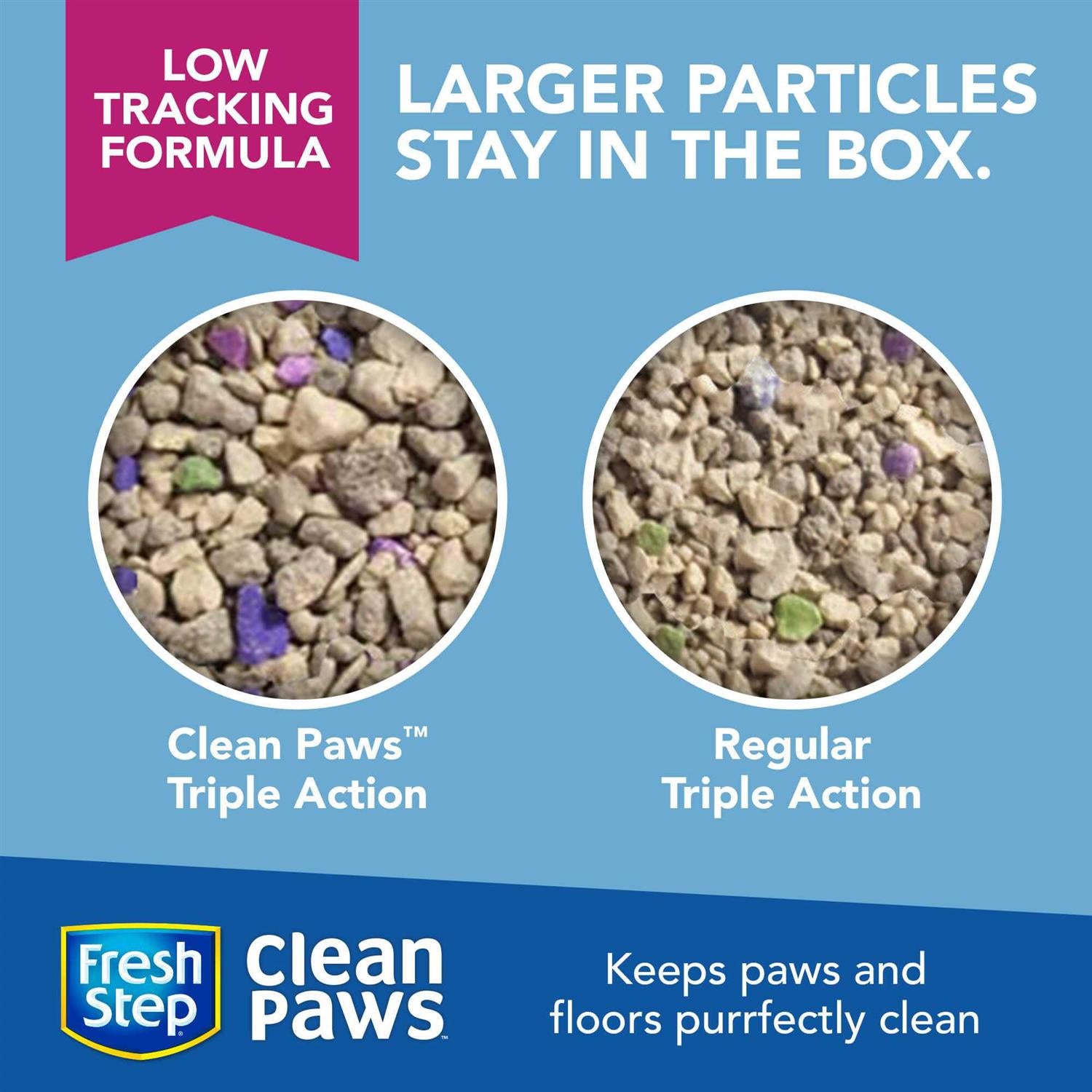 Fresh Step Clean Paws Triple Action Clumping Cat Litter D462292