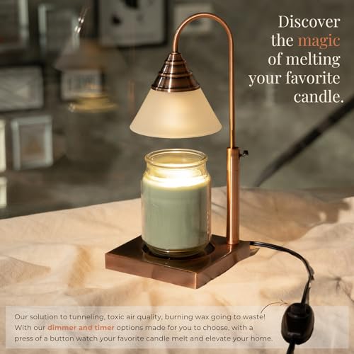 Gold Height Adjustable Candle Warmer Lamp with Timer W126735