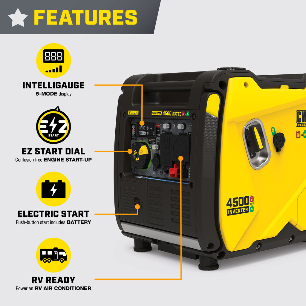4500-Watt Portable Dual Fuel Inverter Generator I280