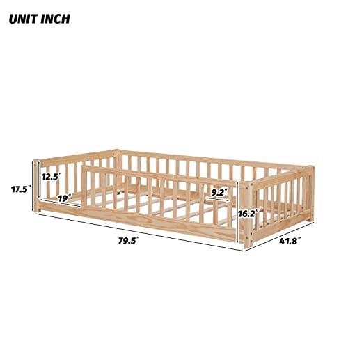 Twin Wooden Floor Bed N34005