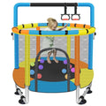 55'' Toddler Trampoline with Safety Enclosure Net & Adjustable Gymnastics Bar R149
