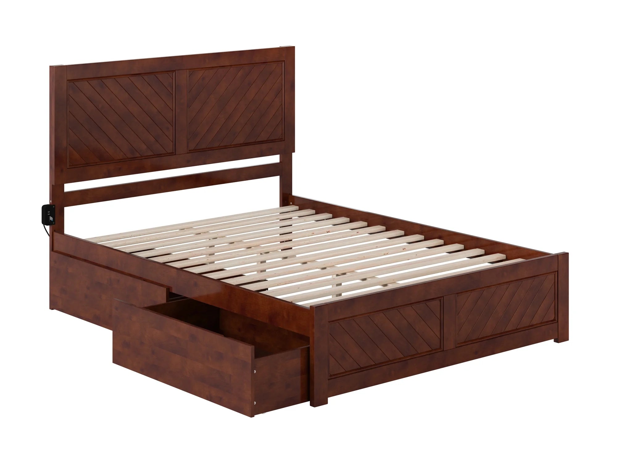 Queen Solid Wood Platform Bed with Storage Drawers P1237