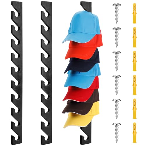 Reddish Brown Wooden Hat Rack with 10 Hooks F4195