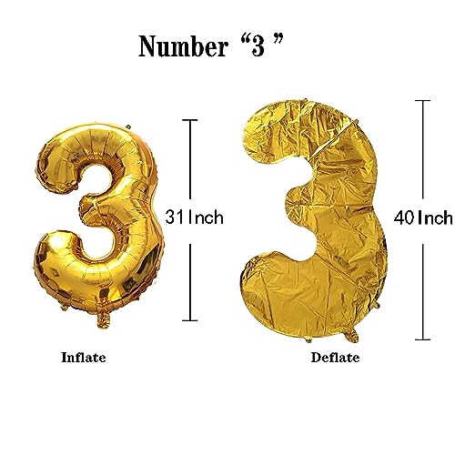75 Balloon Numbers Gold Foil Mylar Balloons C593741