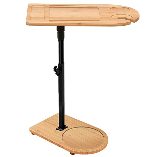 Adjustable Bamboo C Table with 360° Swivel Y71999