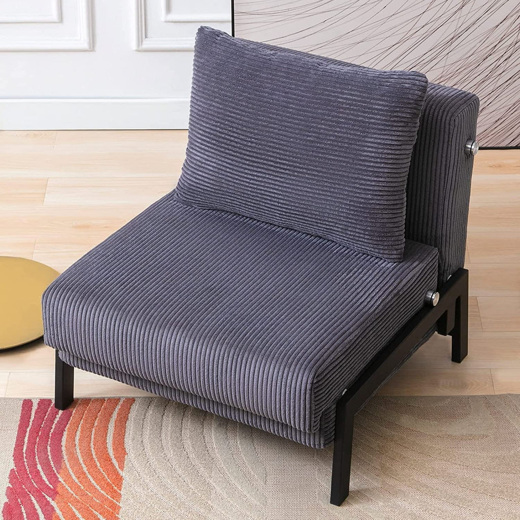 Foldable Sleeper Sofa Bed Dark Grey G77045