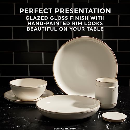16-Pc Stoneware Dinnerware Set, Navy V719