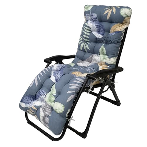 Sun Lounge Chair Cushions, 67 in Patio High Back Recliner Lounger Cushion with Ties, Thick Lounge Chaise Pads K235
