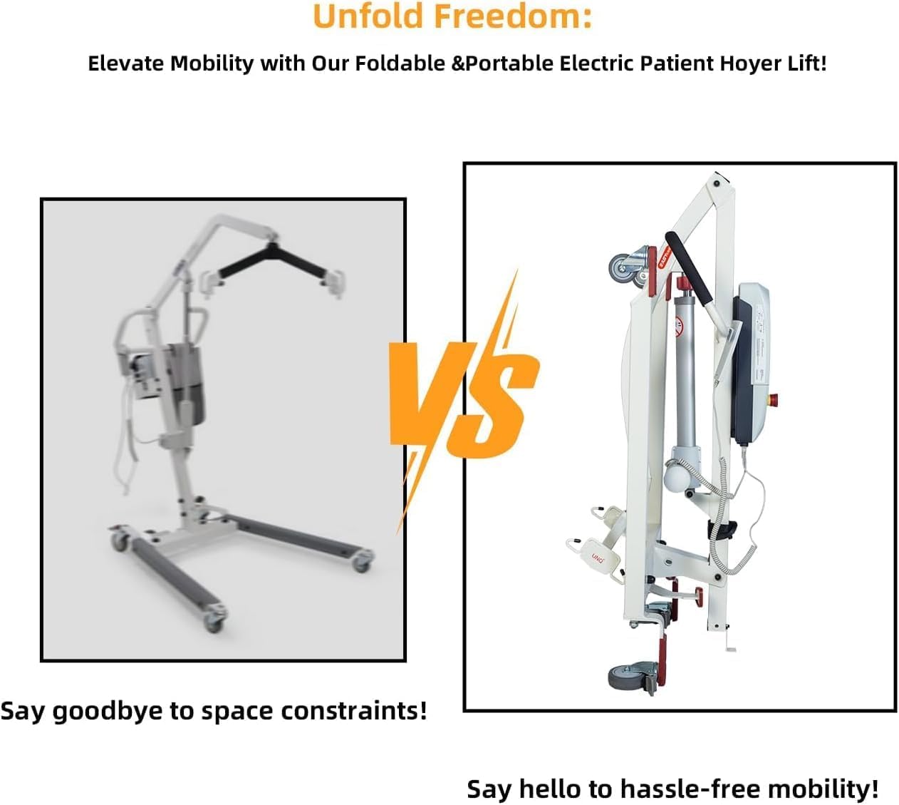 500lbs Electric Patient Transfer Lift with Sling F1199