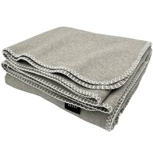 100% Virgin Wool Blanket, 90" x 78", Charcoal, Full Size D691086