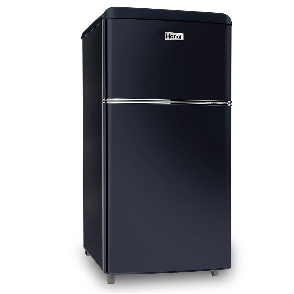 3.5 Cu Feet Two Door Mini Fridge with Freezer, Black D1960
