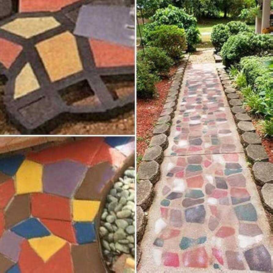 Reusable Concrete Molds Path Maker Stepping Stone Paver Cement Molds S14747