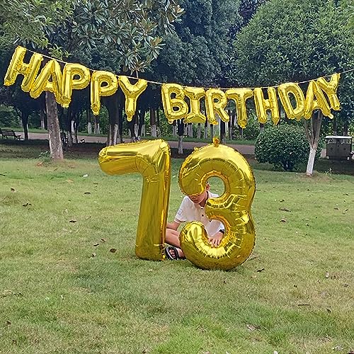 75 Balloon Numbers Gold Foil Mylar Balloons C593741