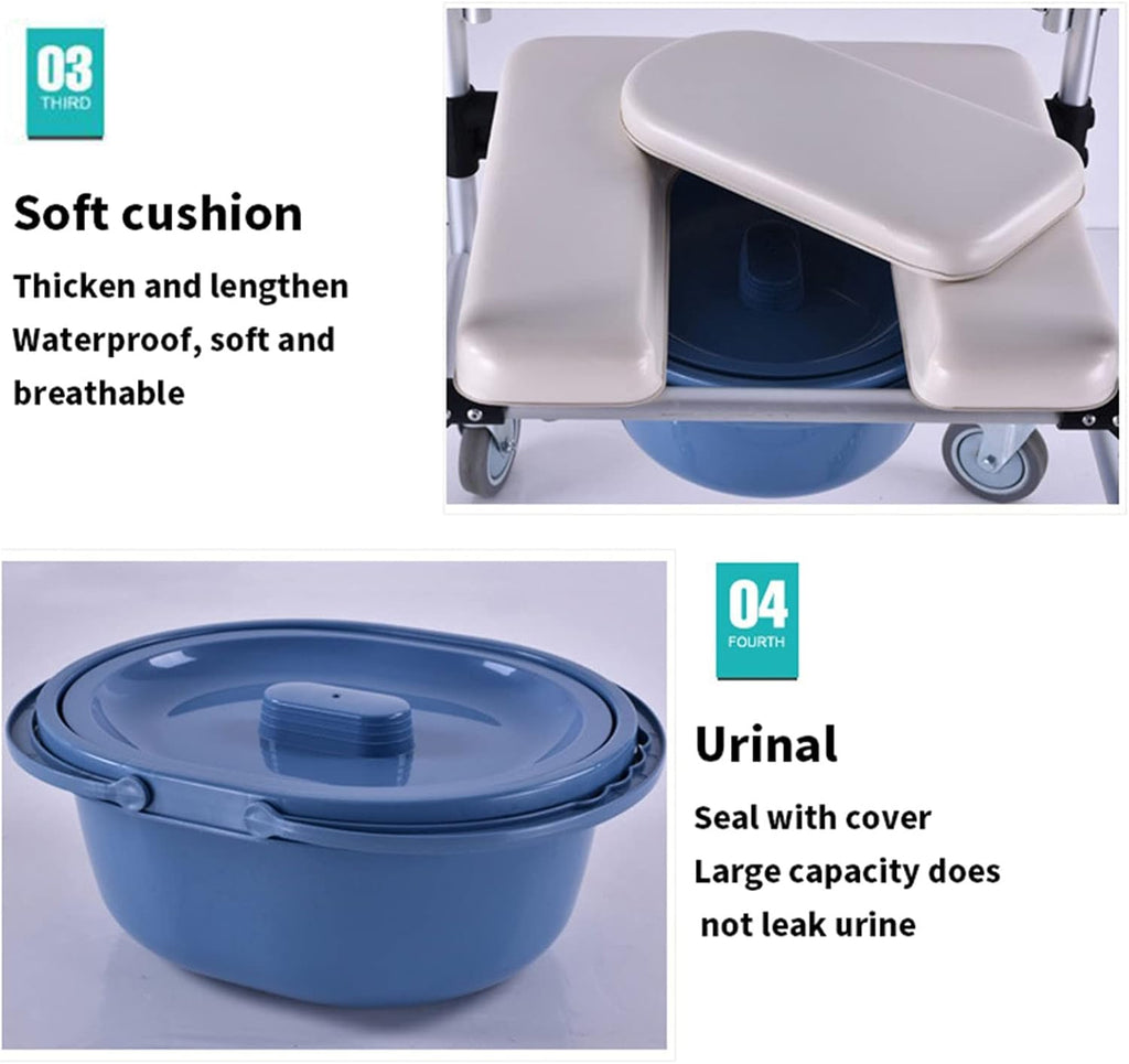 Wheelchair Shower Commode Chair with Footrests K474652