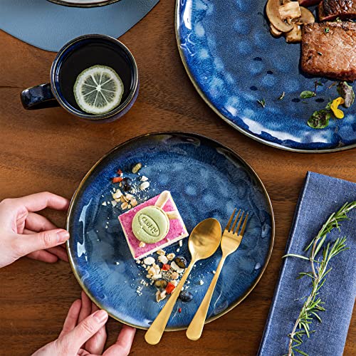 12 Pieces Stoneware Dinnerware Set, Green M516489