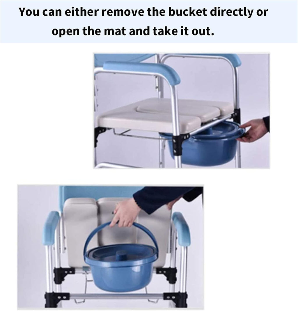 Wheelchair Shower Commode Chair with Footrests K474652